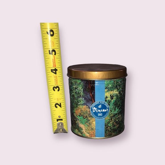 Vincent Van Gogh Print on Little Round Storage Tin; Collectible Container 4” - Picture 9 of 9